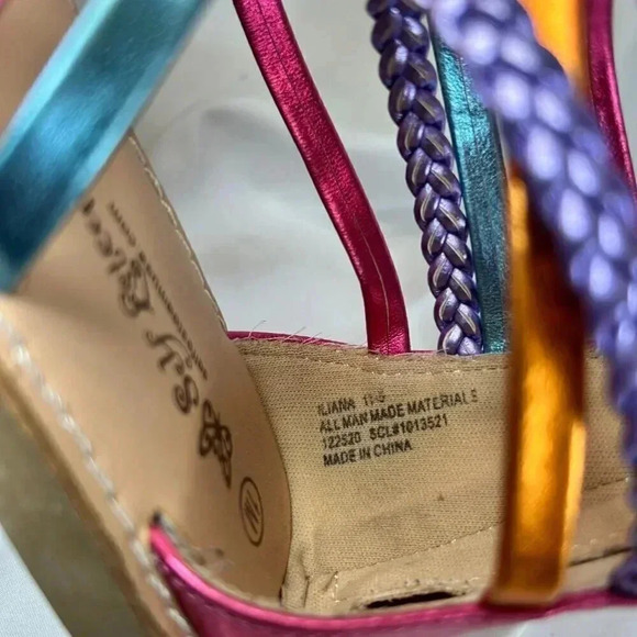 Self Esteem Izzy Size 1M Multicolor Rainbow Sandals Shoes - Picture 4 of 8